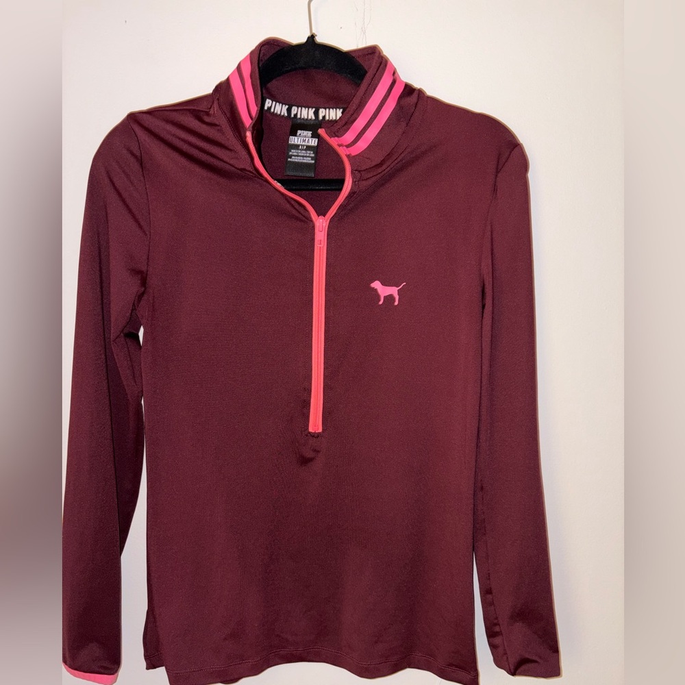 PINK Victoria's Secret Burgundy Zip-Up